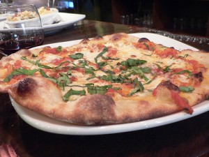 pizza at a restaurant