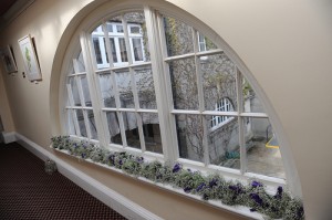 window with plants for a wedding