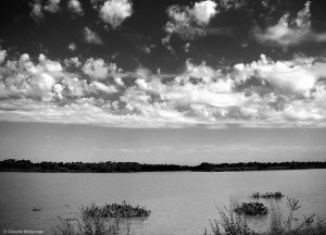 clouds on a beach