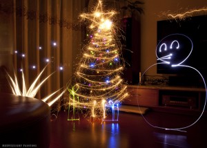 christmas tree with lights