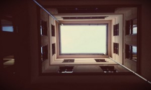 open window on the ceiling