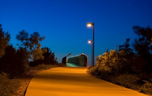 narrow path in the dark